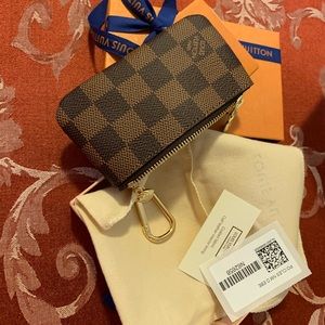 Damier Ebene key pouch
